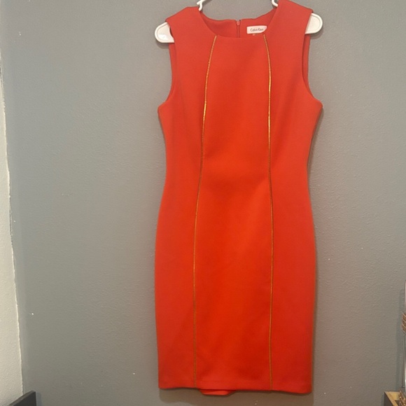 Calvin Klein Vibrant Red Mini Dress - Picture 1 of 6